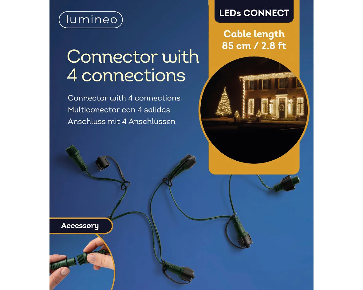 3 FT LED Connector Extension Set With 4 Connections