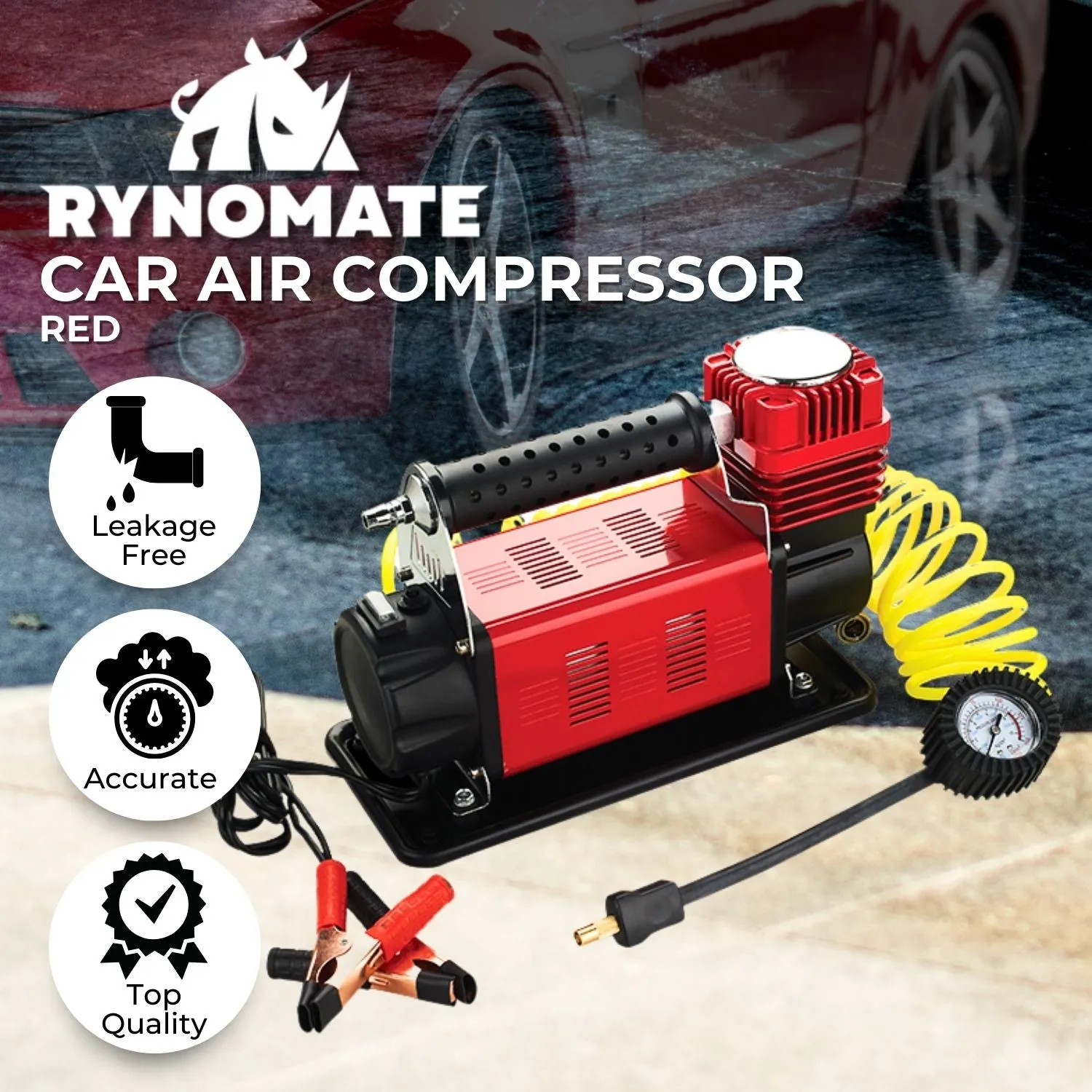 540W Air Compressor, Dual Gauge, 100-150PSI, 160L/min - RYNOMATE