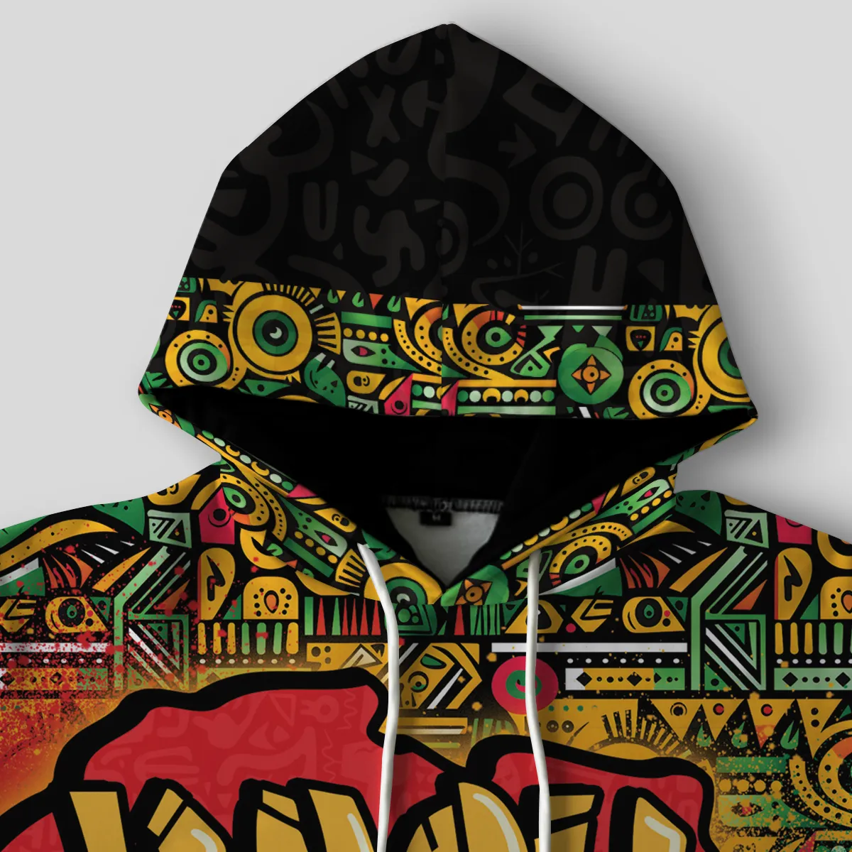 African Map Graffiti All-over Hoodie