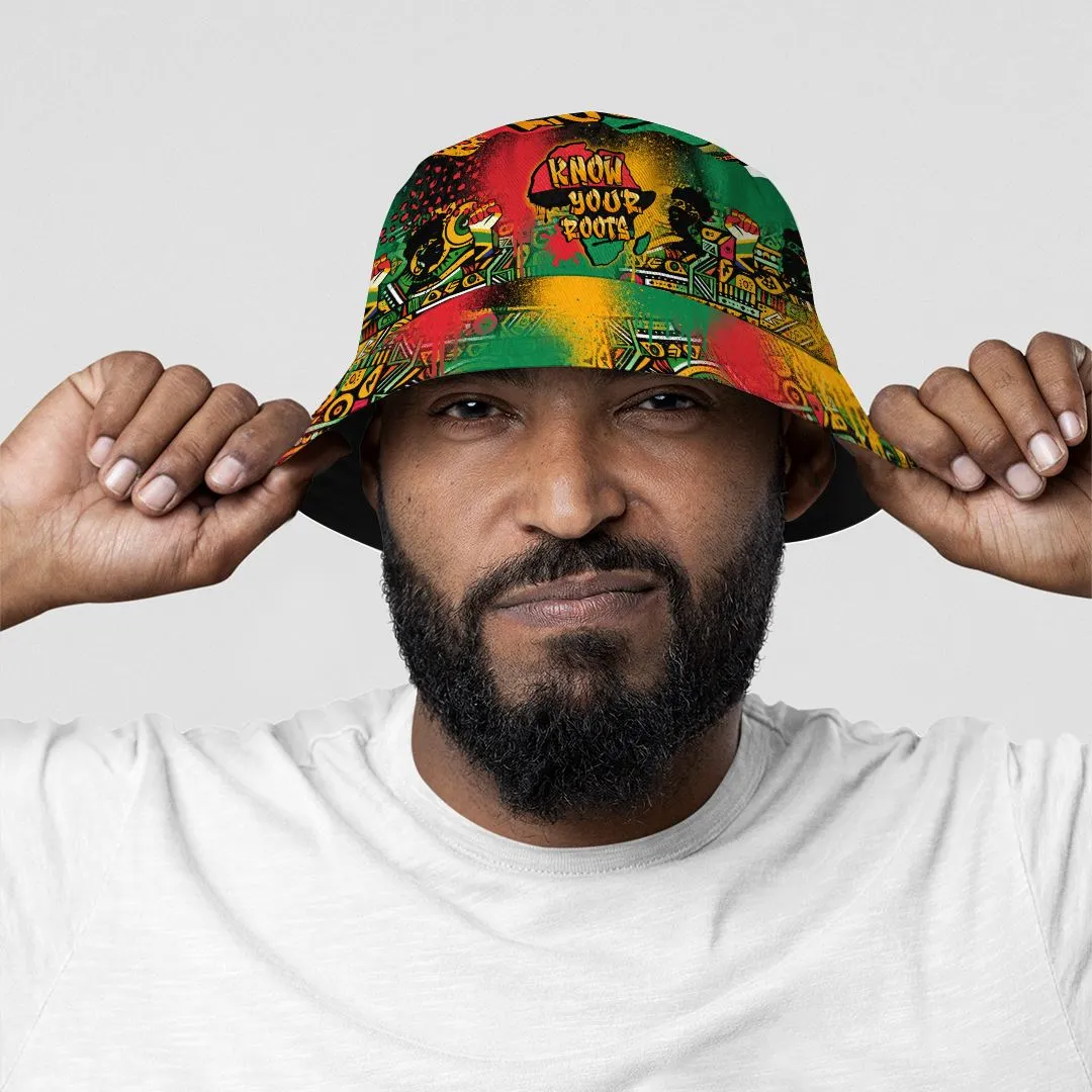 African Map Graffiti Bucket Hat