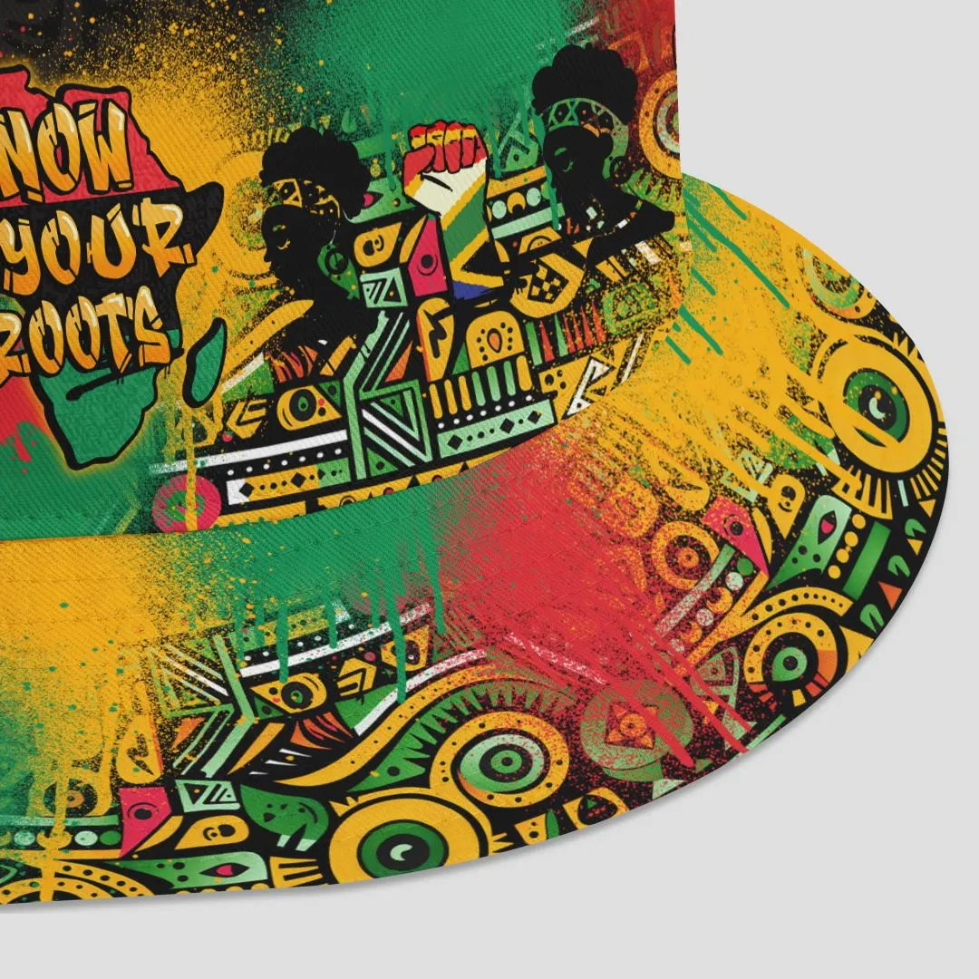 African Map Graffiti Bucket Hat