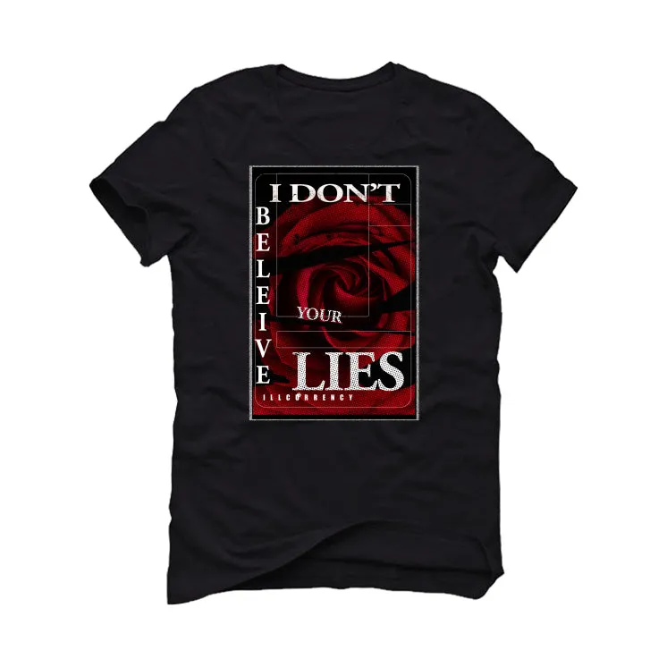 Air Jordan 1 Mid Bred 2022 | ILLCURRENCY Black T-Shirt (I DON'T BELIEVE YOUR LIES)