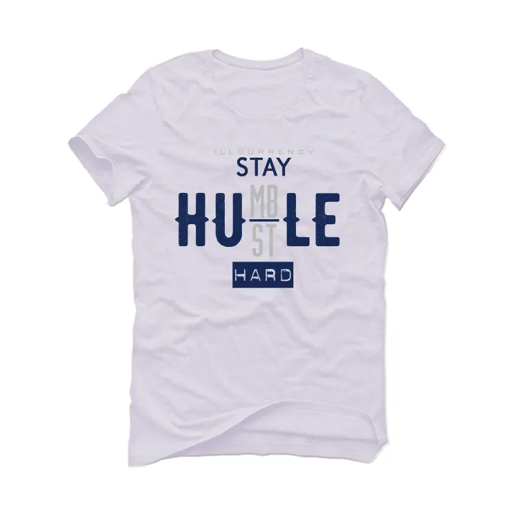 Air Jordan 11 WMNS “Midnight Navy” White T-Shirt (Stay humble hustle hard)