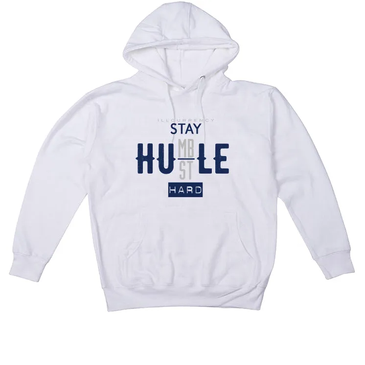 Air Jordan 11 WMNS “Midnight Navy” White T-Shirt (Stay humble hustle hard)