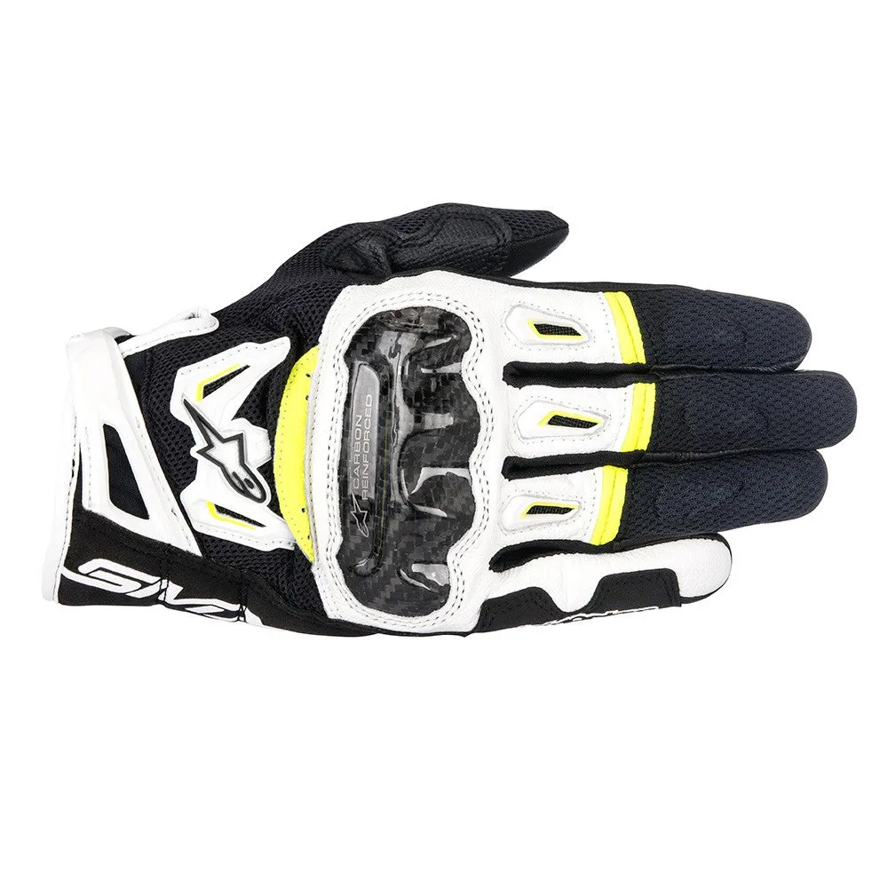 Alpinestars SMX-2 Air Carbon V2 Gloves - Black / White / Yellow