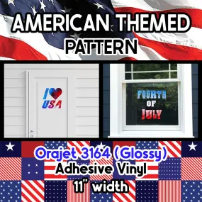 American Themed Orajet 3164 Patterned Adhesive Vinyl (11" x 12")