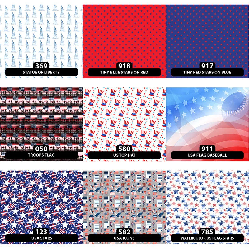 American Themed Orajet 3164 Patterned Adhesive Vinyl (11" x 12")