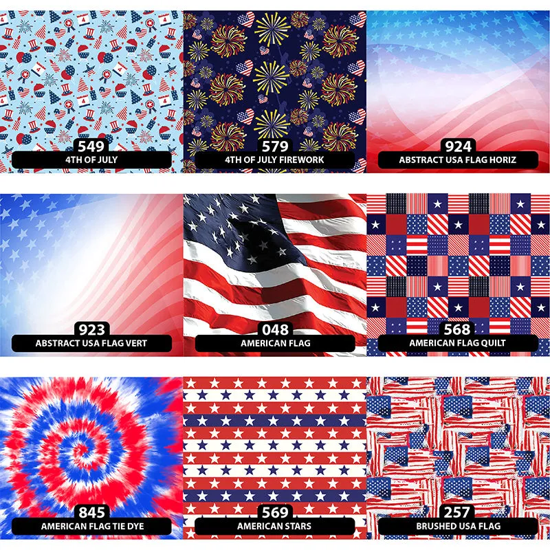 American Themed Orajet 3164 Patterned Adhesive Vinyl (11" x 12")