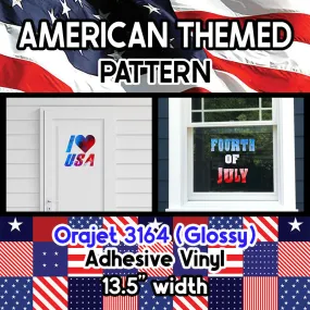 American Themed Orajet 3164 Patterned Adhesive Vinyl (13.5" x 12")