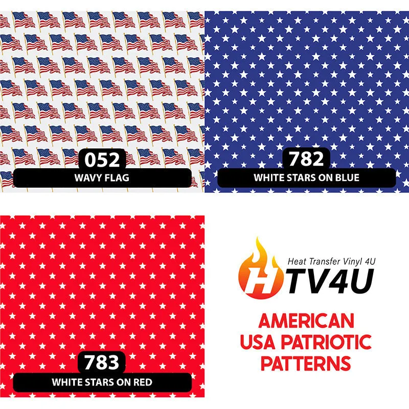 American Themed Puff Patterned HTV (12" x 12")