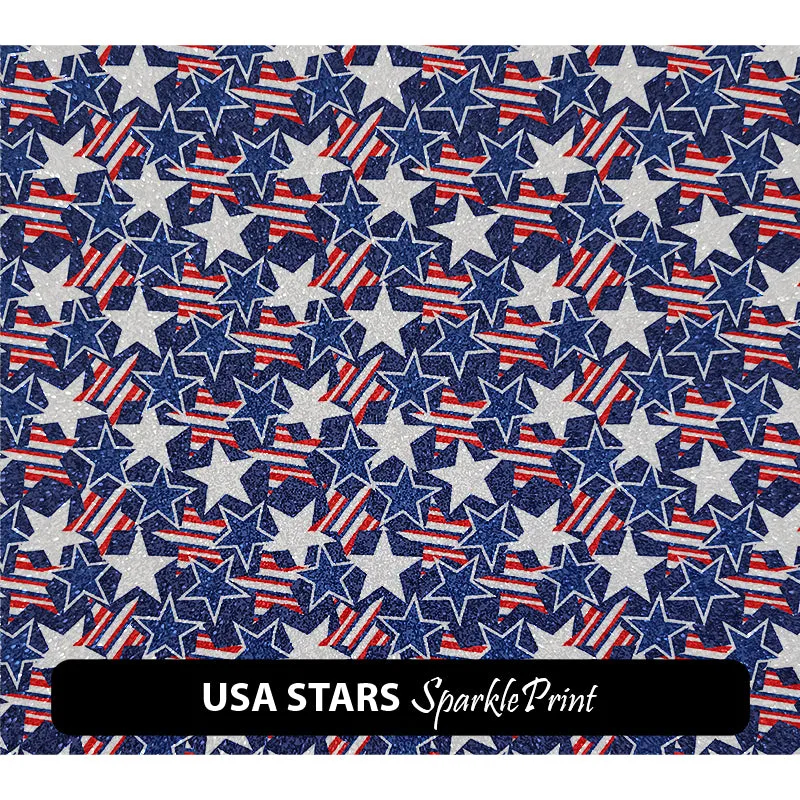 American Themed Sparkleprint Patterned HTV (13.5" x 12")