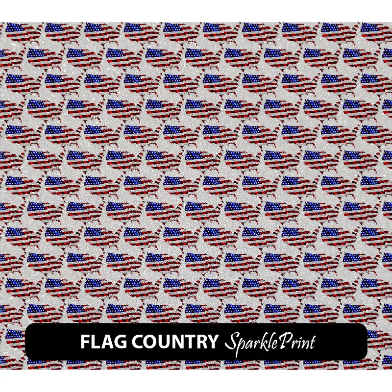 American Themed Sparkleprint Patterned HTV (13.5" x 12")