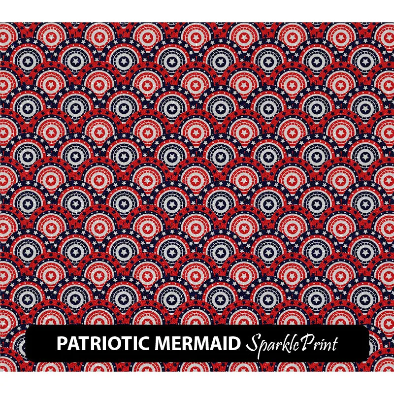 American Themed Sparkleprint Patterned HTV (13.5" x 12")