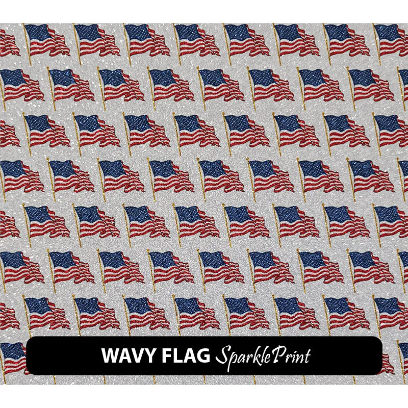 American Themed Sparkleprint Patterned HTV (13.5" x 12")