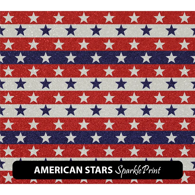 American Themed Sparkleprint Patterned HTV (13.5" x 12")