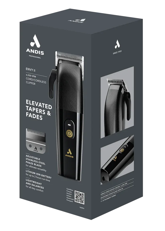 Andis Envy II Cordless Basic Black Clipper