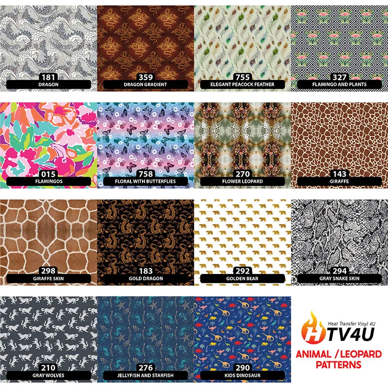 Animal Orajet 3164 Patterned Adhesive Vinyl (11" x 12")