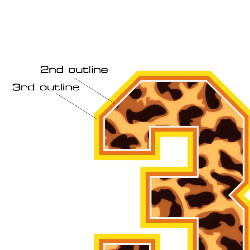 Animal Patterned Number Print and Cut HTV