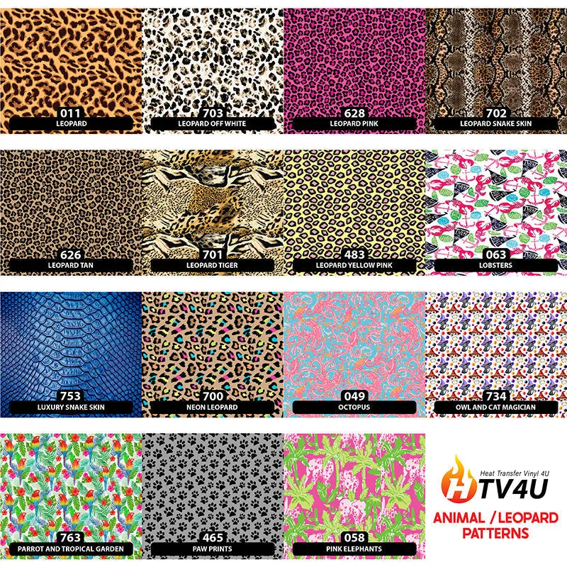 Animal Puff Patterned HTV (18.5" x 12")