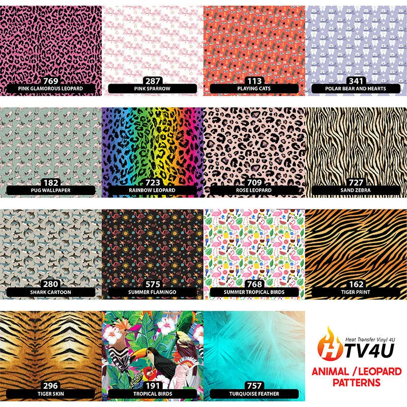 Animal Puff Patterned HTV (18.5" x 12")