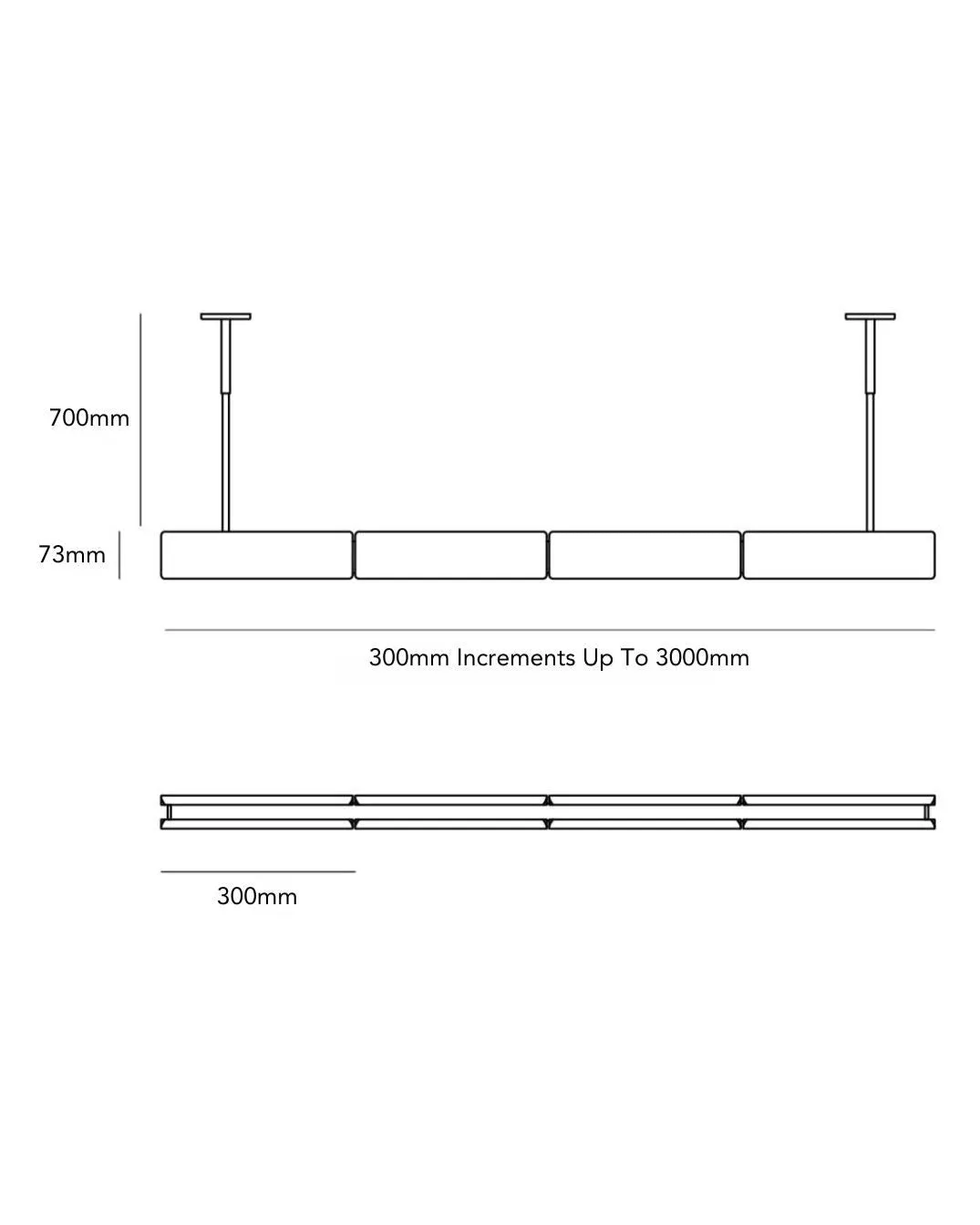 Australian Timber Tile Linear Pendant