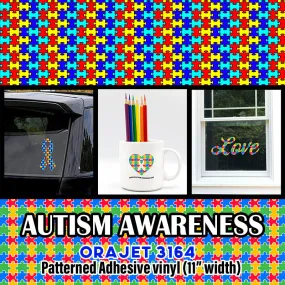 Autism Awareness Orajet 3164 Patterned Adhesive Vinyl (11" x 12")