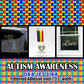 Autism Awareness Orajet 3164 Patterned Adhesive Vinyl (13.5" x 12")