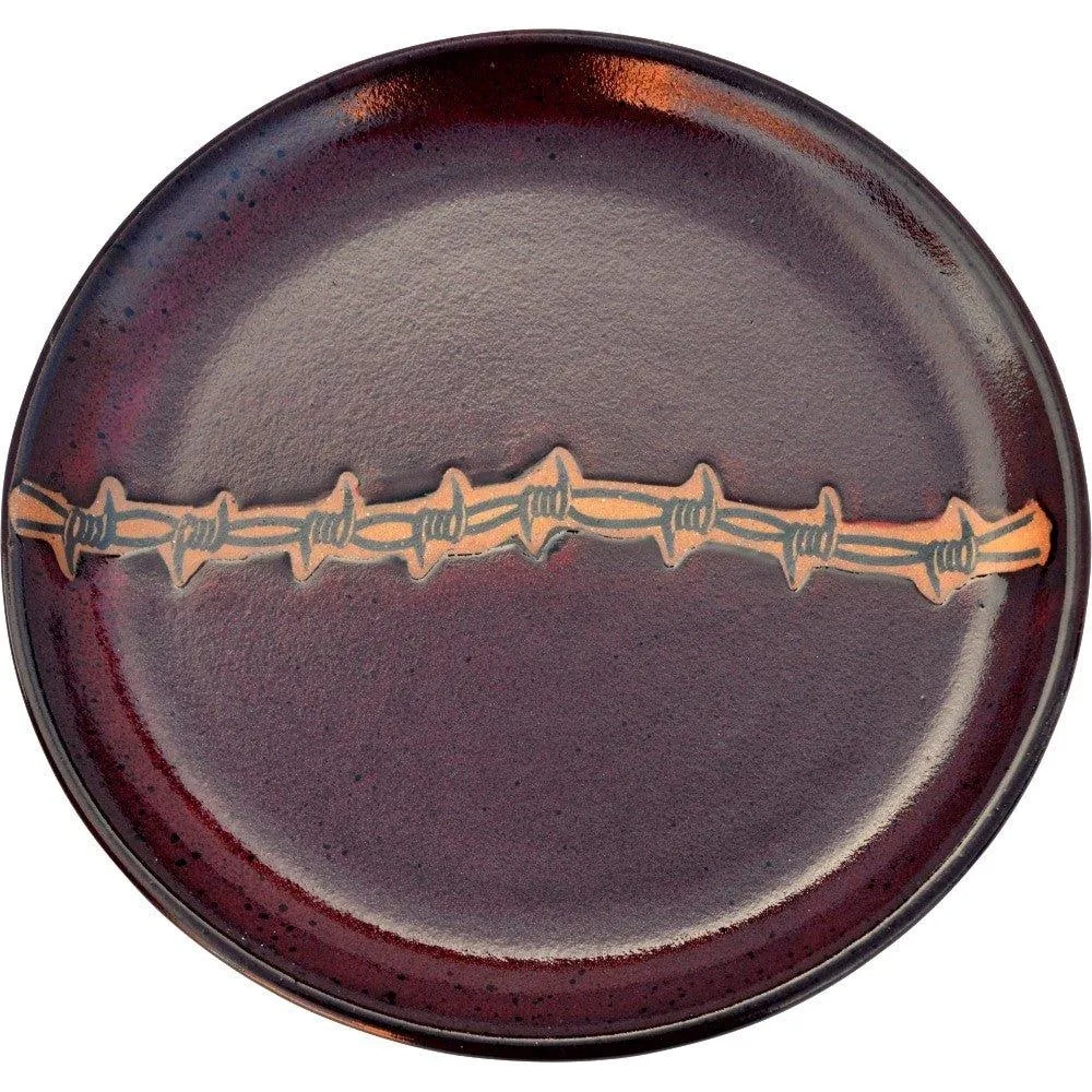 Barbed Wire Western Dinnerware in Red