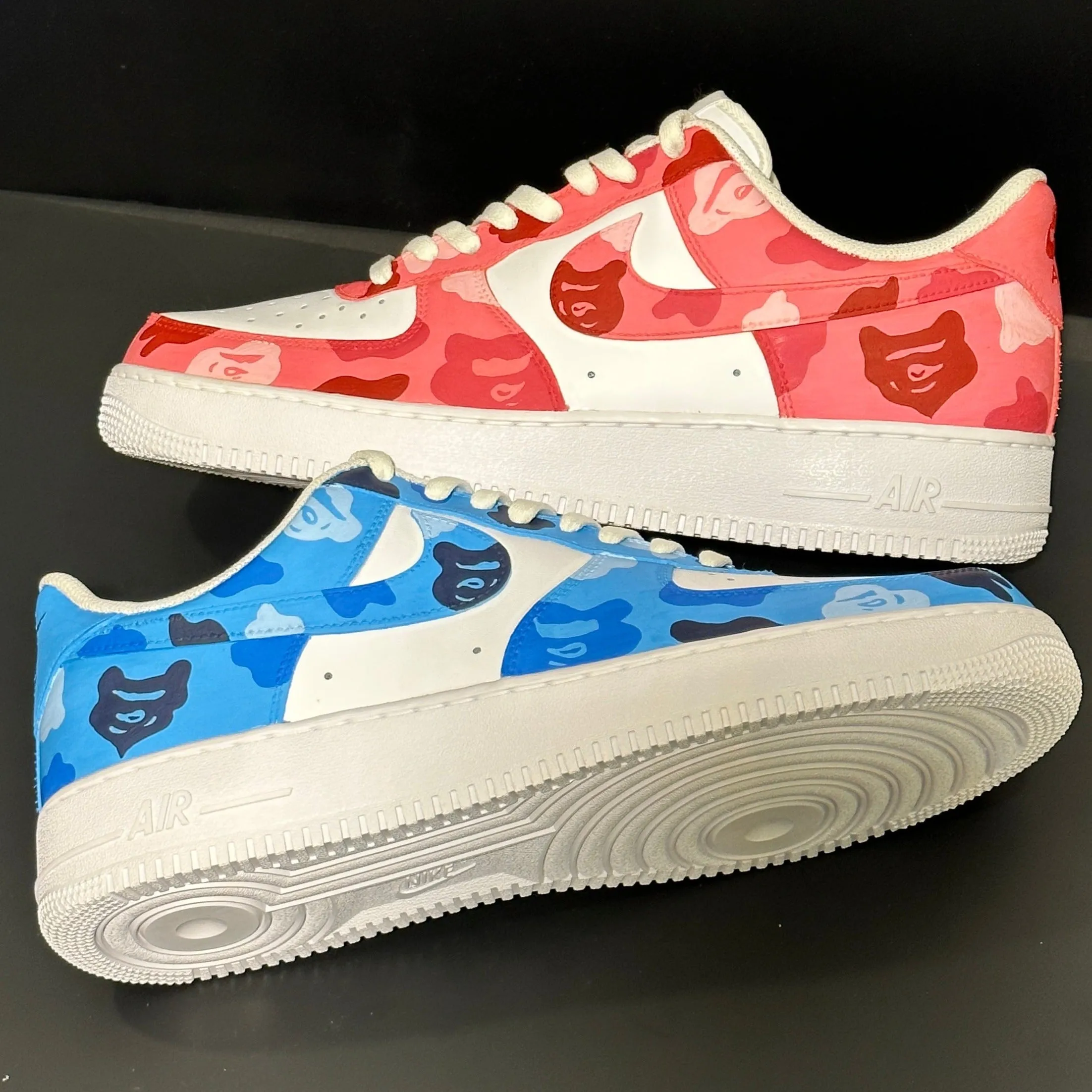 BLUE/PINK BAPE AF1