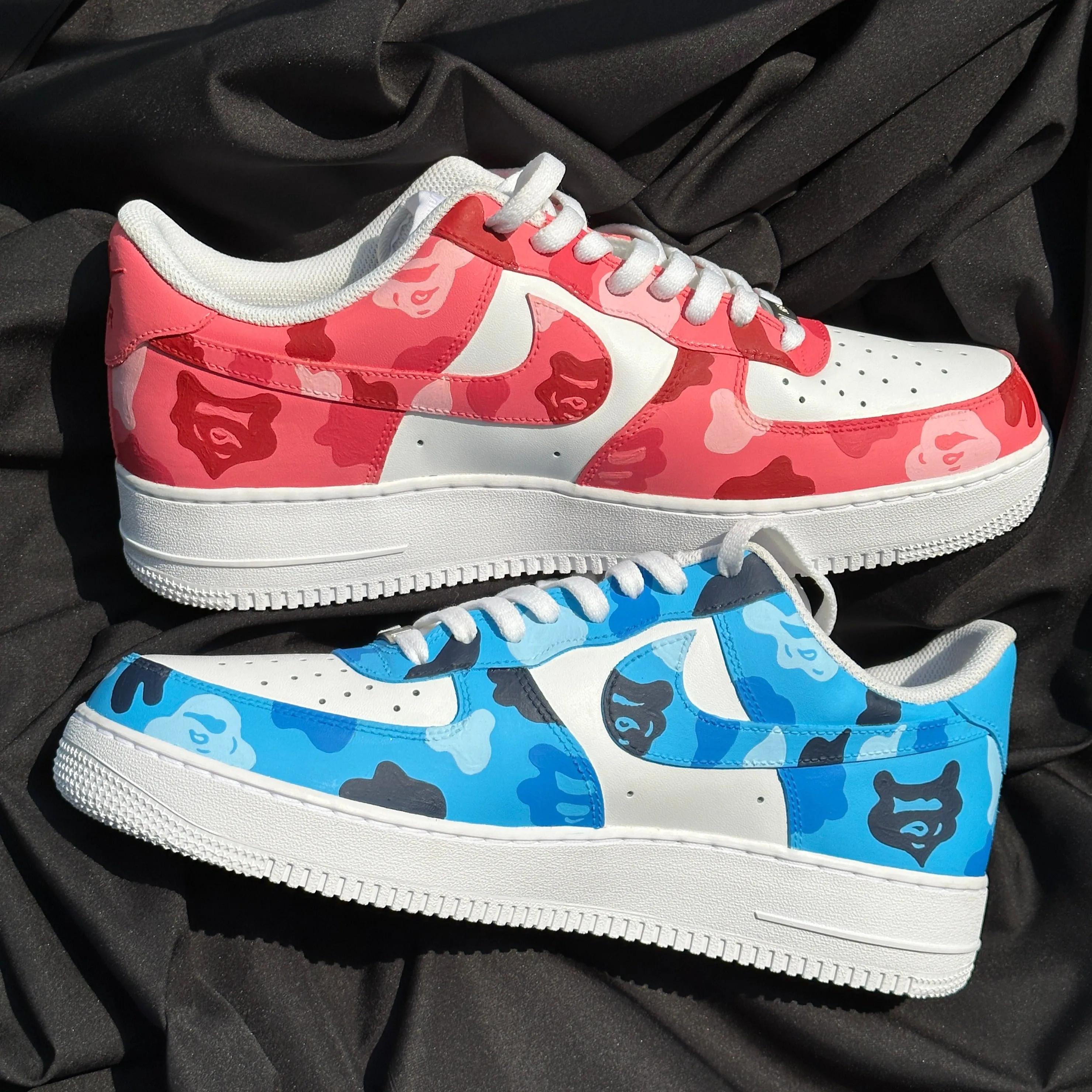 BLUE/PINK BAPE AF1