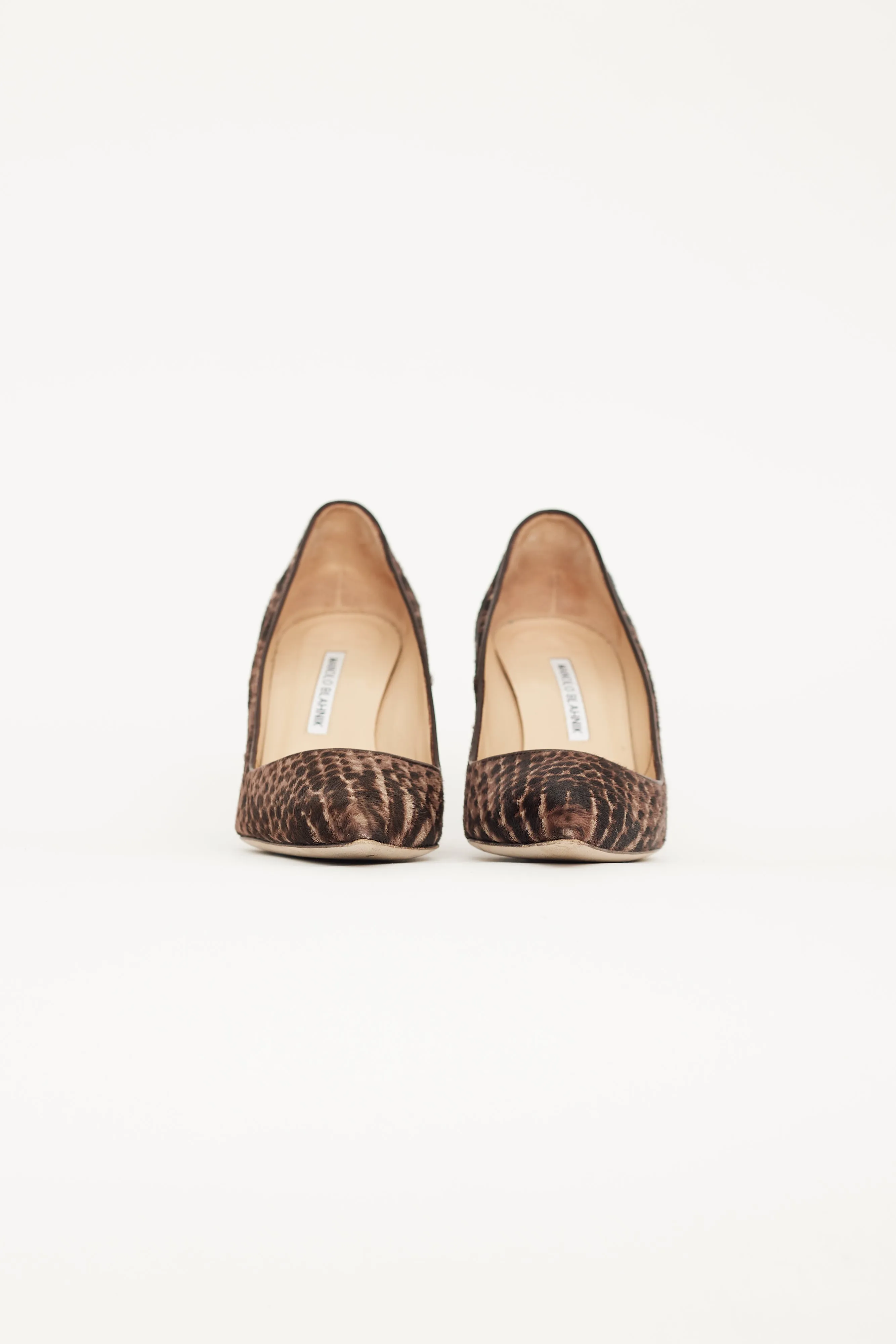 Brown Patterned Textured Pump