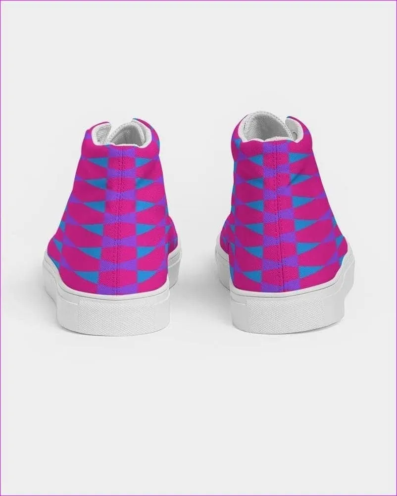 Candy Checkered Womens Hightop Canvas Shoe