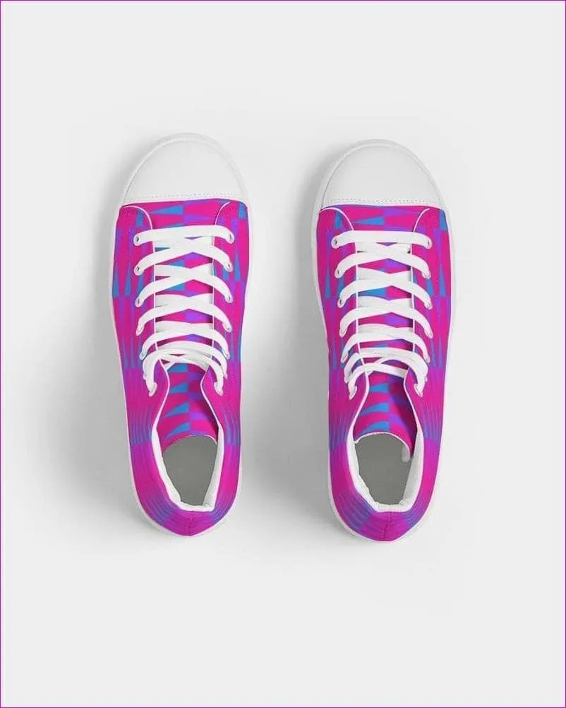 Candy Checkered Womens Hightop Canvas Shoe