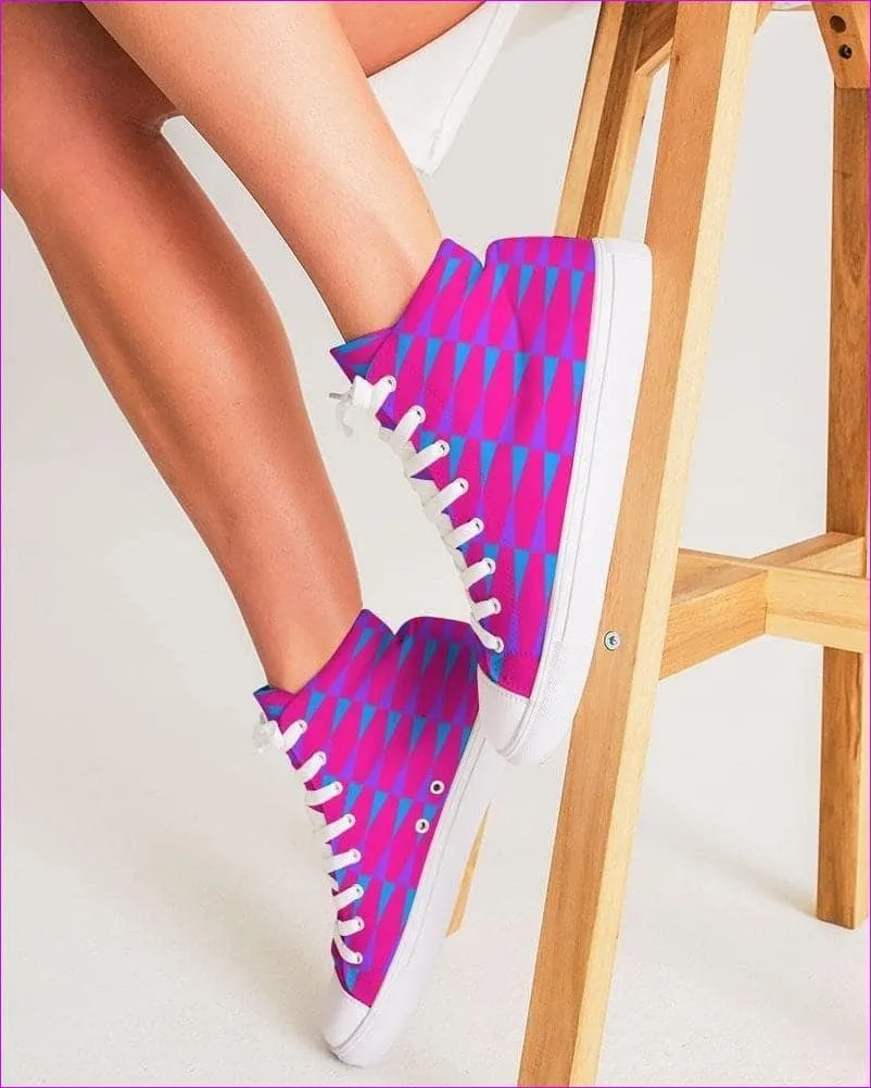 Candy Checkered Womens Hightop Canvas Shoe