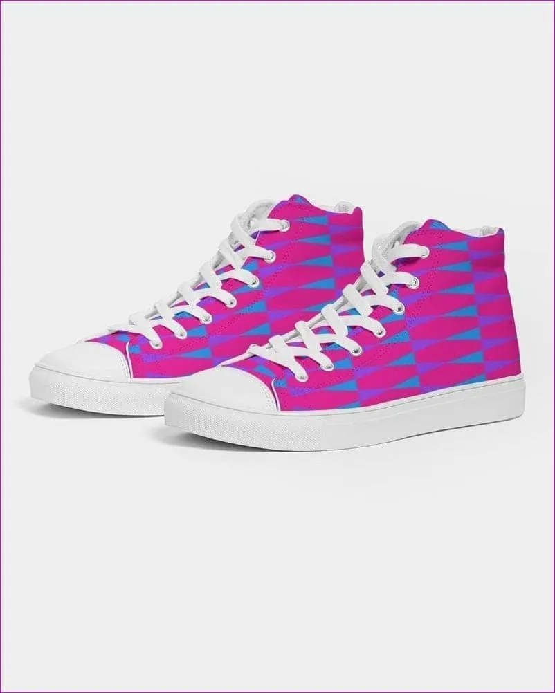 Candy Checkered Womens Hightop Canvas Shoe