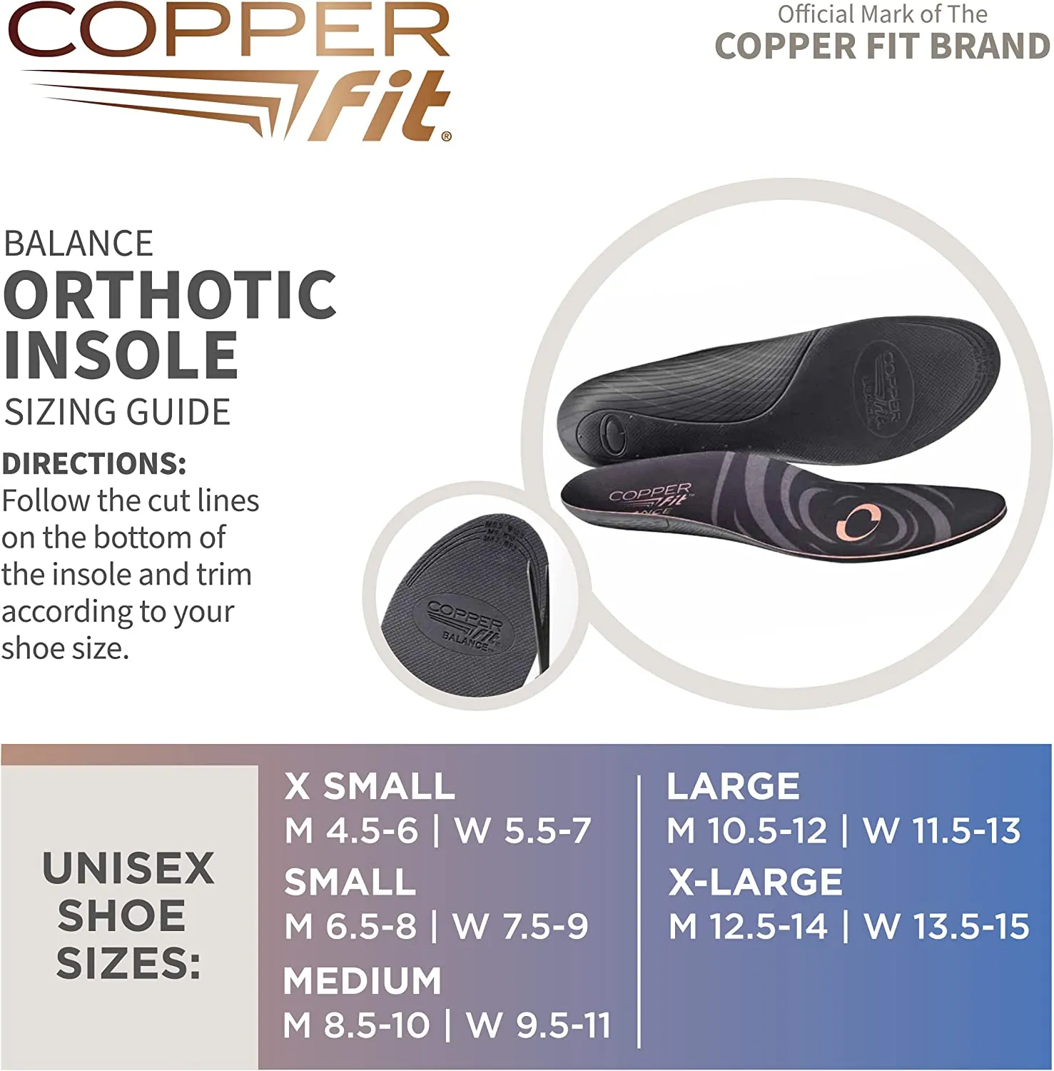 Copper Fit Balance Orthotic Insoles