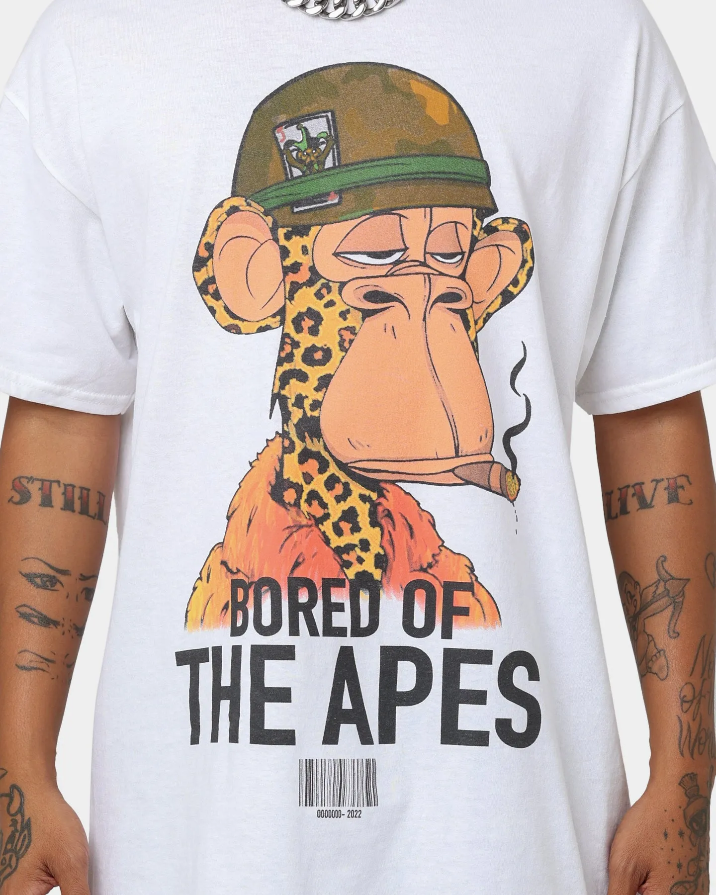 Culture Kings x Champ Medici "Bored Of The Apes" #6723 T-Shirt White