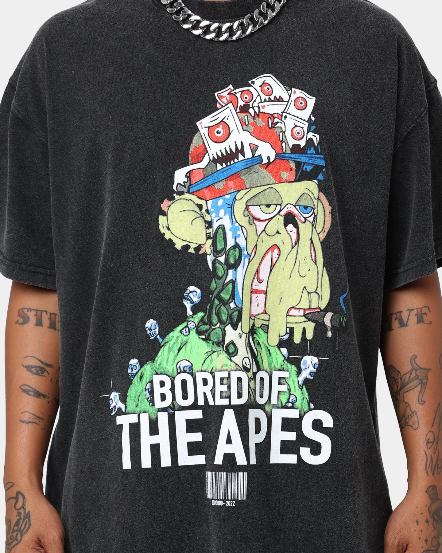 Culture Kings x Champ Medici "Bored Of The Apes" Mutant Ape #23446 V1 Vintage T-Shirt Vintage Black