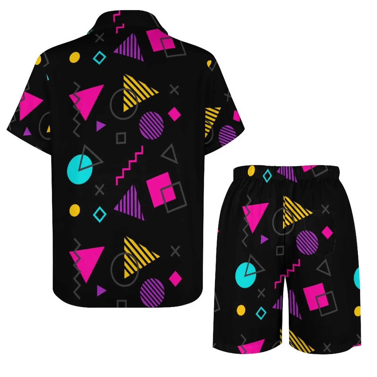 Customise Your Own Short Sleeve Shirt and Shorts Set-S to 3XL