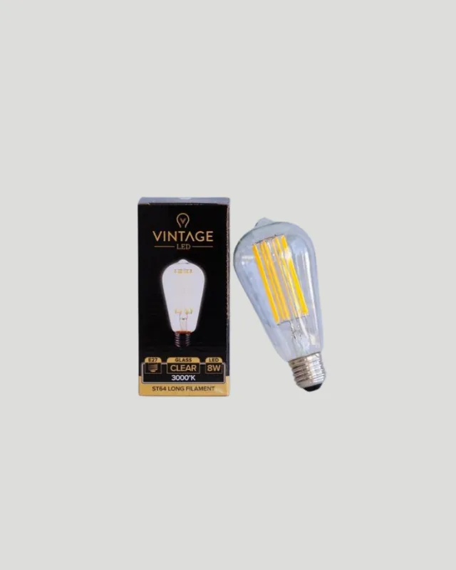 Dimmable E27 LED | ST64 | 8W | 3000K