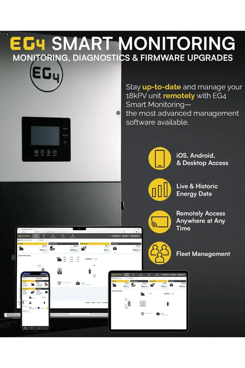 EG4 Complete Hybrid Solar Kit - 12,000W 120/240V Output   15.36kWh EG4 Lithium Powerwall   6,370 Watts of Solar PV [KIT-E0006]