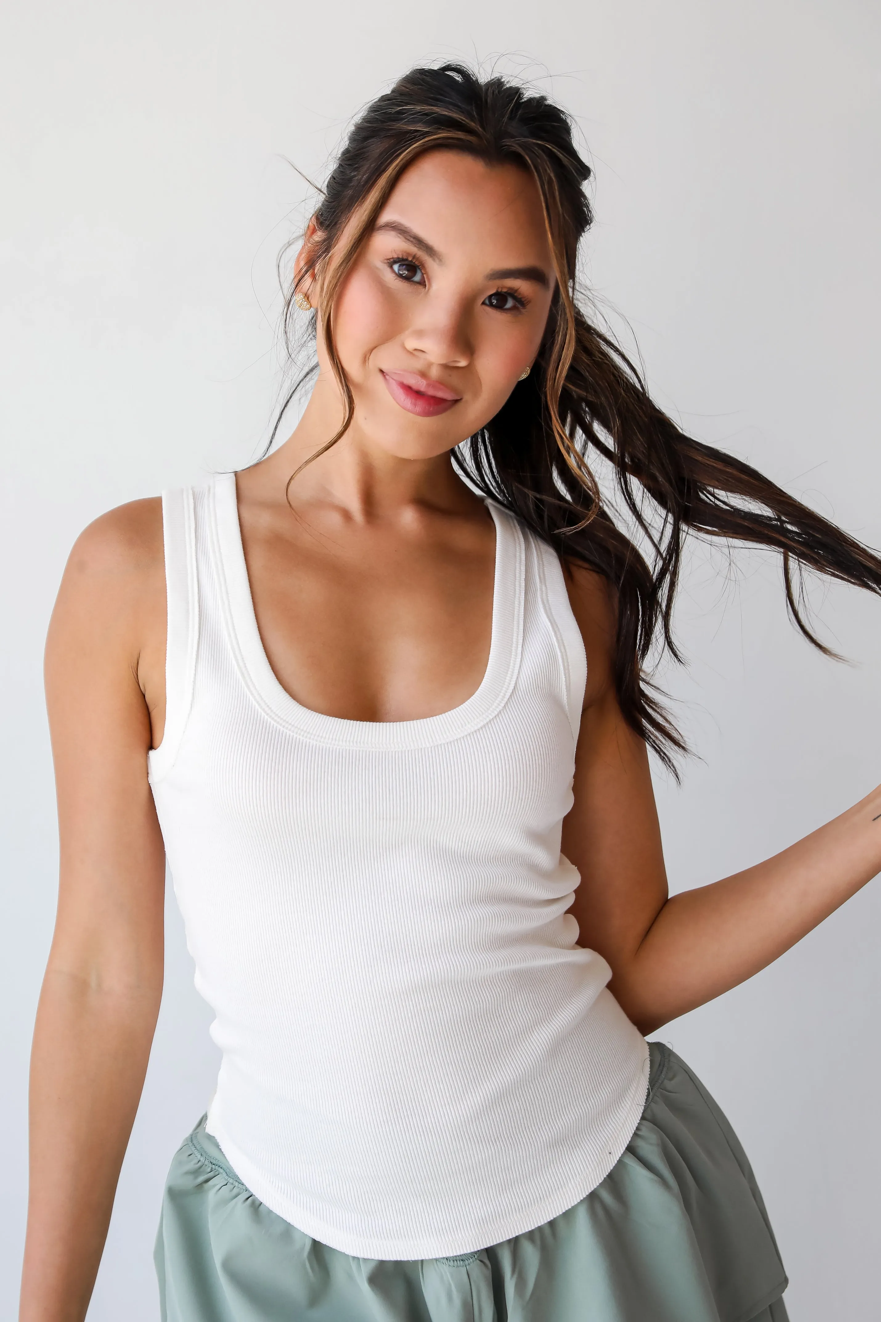 FINAL SALE - Hannah Ribbed Tank - DU DEAL