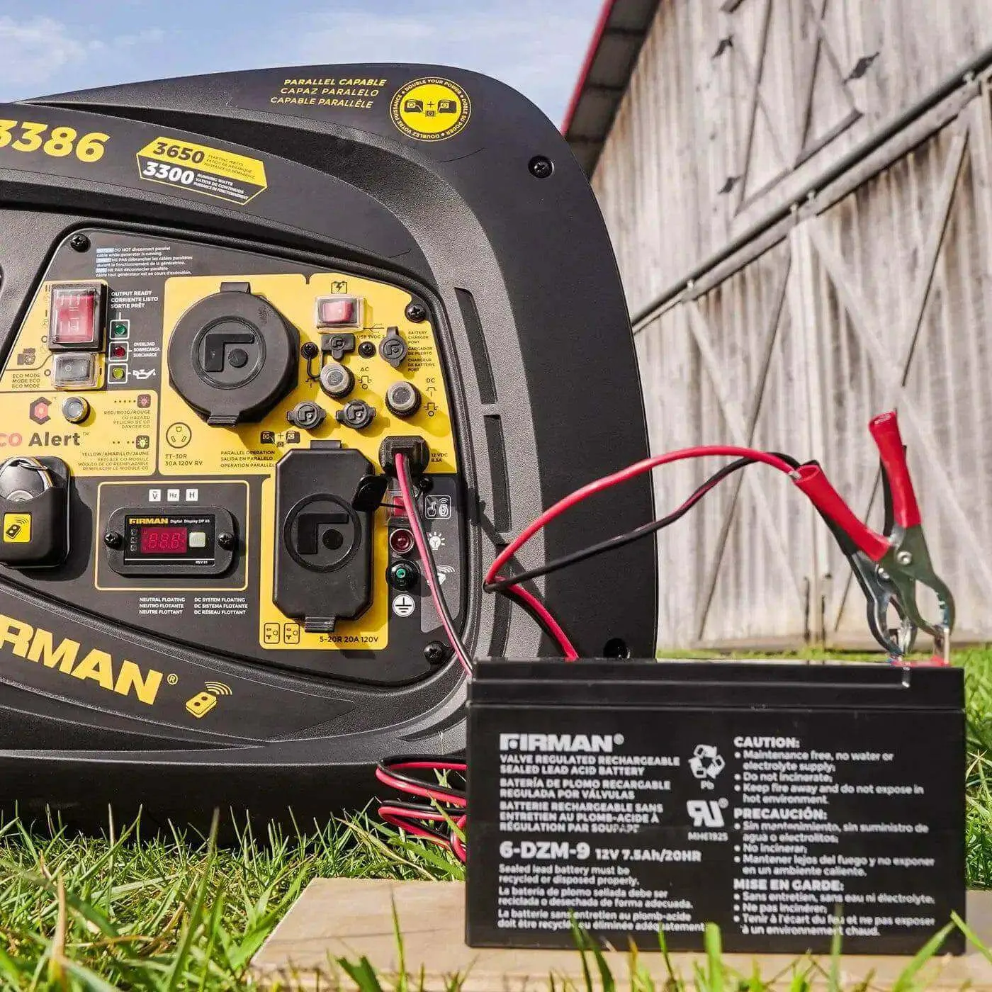 Firman Generator W03386 Whisper Series 3650 Watt Remote Start with Co Alert