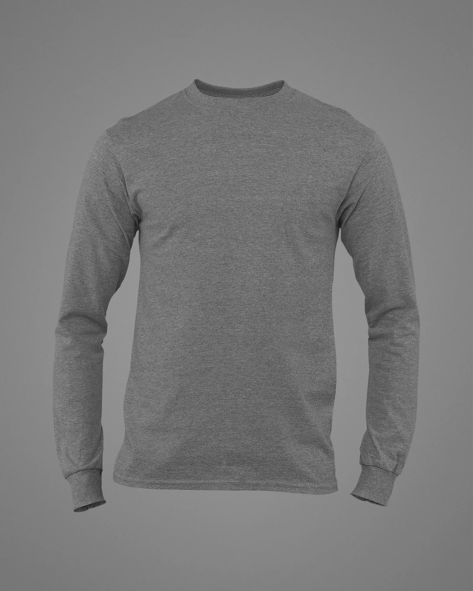 Full Sleeves Crew Neck: Pebble Melange