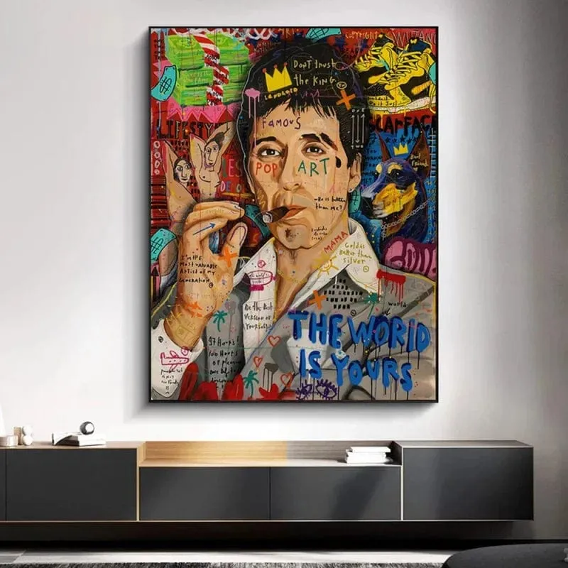 Gangster Street Pop Art Graffiti Abstract Canvas Artwork Prints