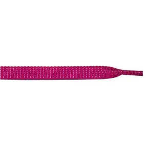 Glitter 3/8" Flat Laces - Hot Pink (1 Pair Pack) Shoelaces