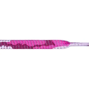 Glitter Flat 3/8" - Pink Camouflage (12 Pair Pack) Shoelaces