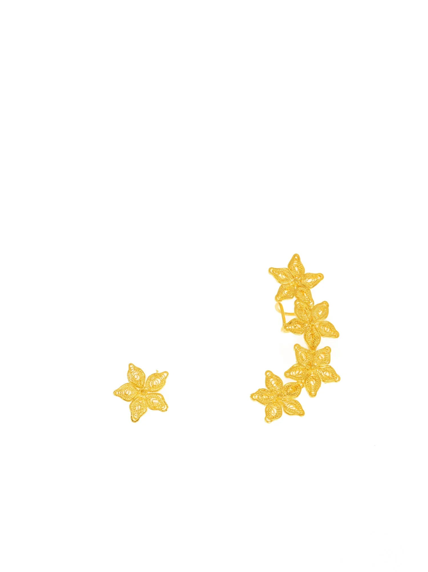 Gold Star Flower Earcuff