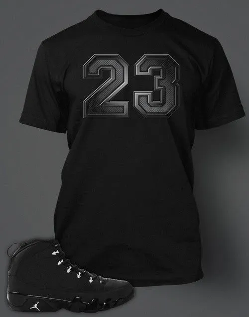 Graphic T-Shirt To Match Retro Air Jordan 9 Anthracite Shoe