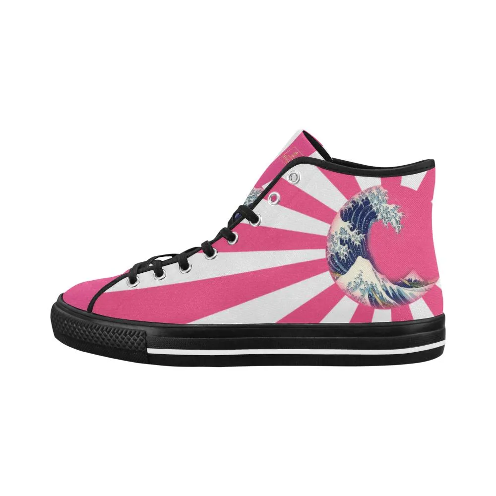 Great Waves of Rising Sun V2 Equil High Tops - Womens